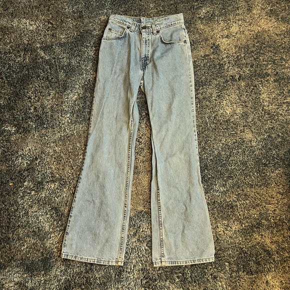 Vintage Levi's 31417 Jeans Kids 16 Slim Blue Straight White Tab Grunge Denim - Picture 1 of 8